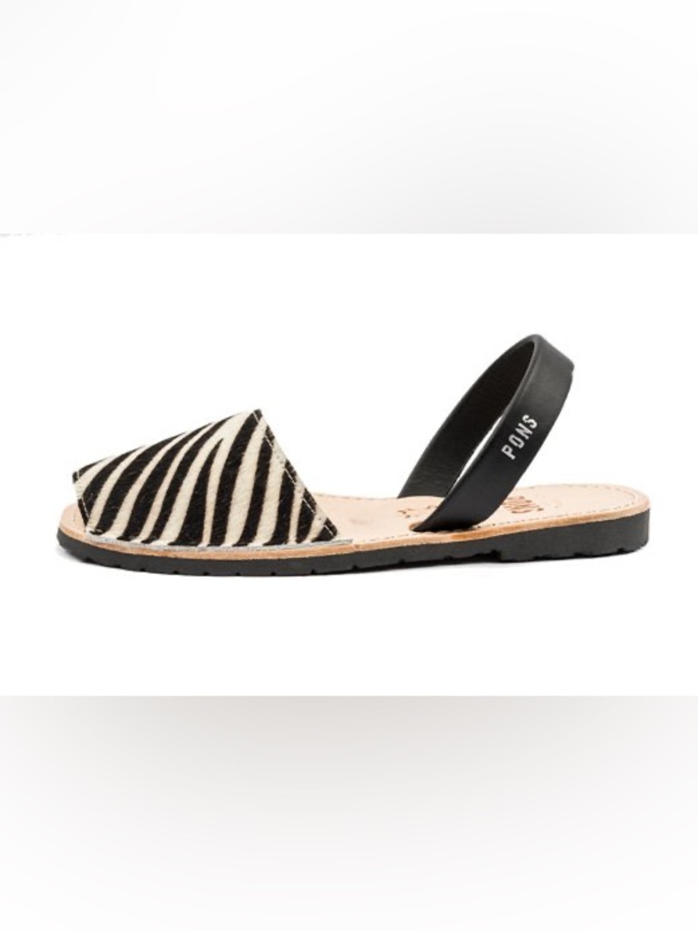 PONS Classic Animal Prints Zebra Avarca Sandals